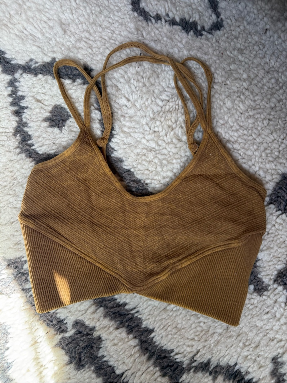 FP Movement- Ribbed Bralette in Mustard Yellow